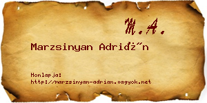 Marzsinyan Adrián névjegykártya